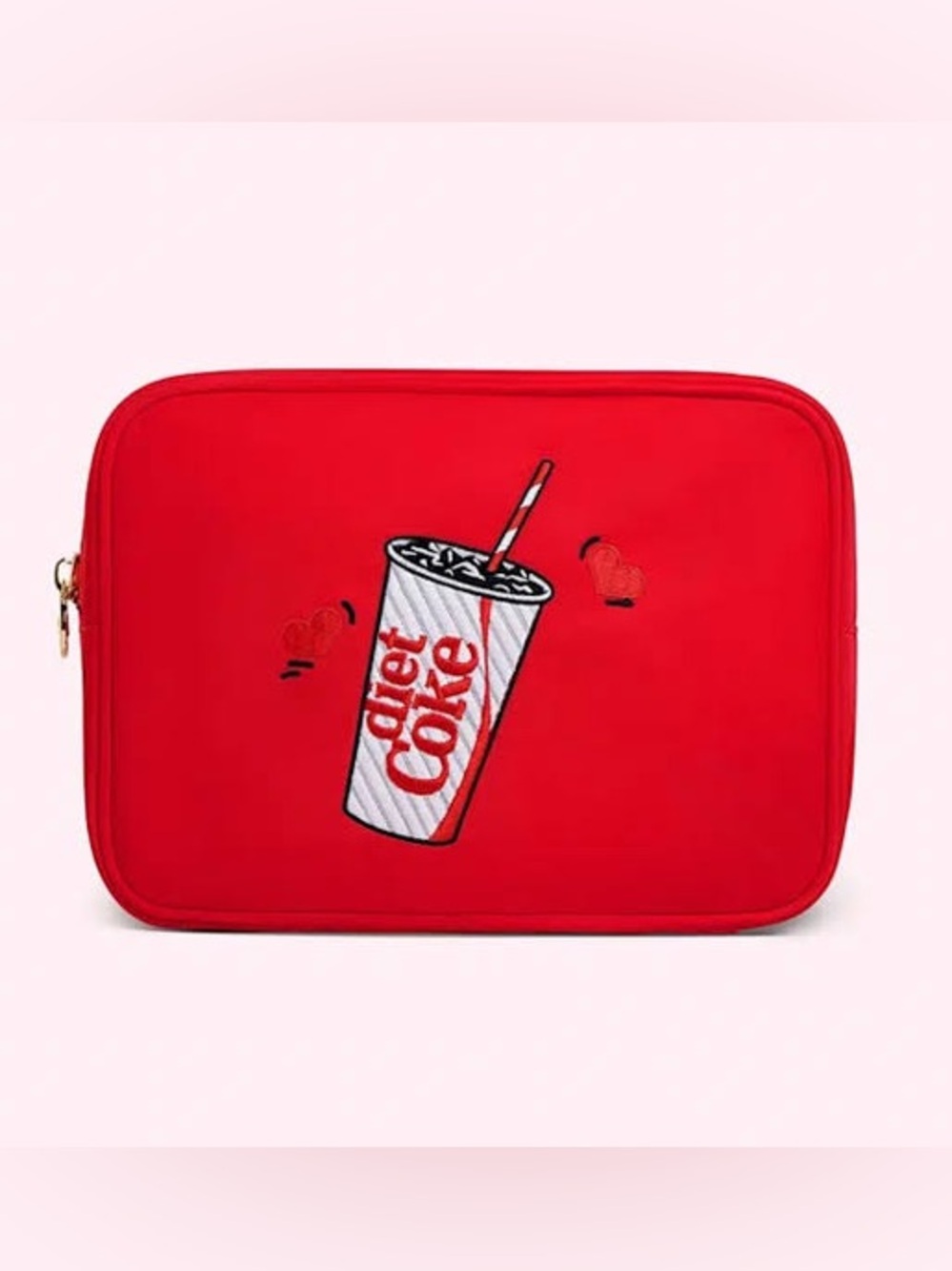 Stoney Clover Lane x Diet Coke Collab - Diet Coke LARGE Pouch Embroidered
